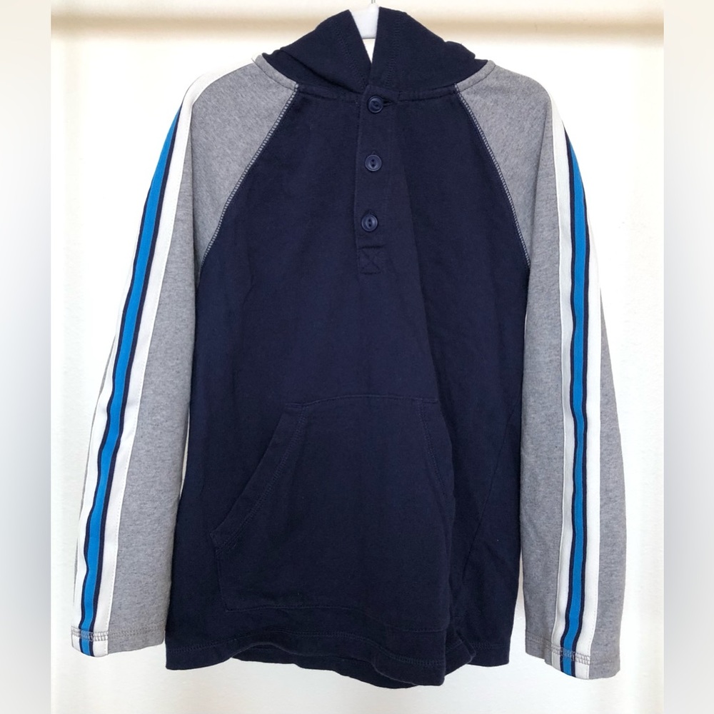 Tea Collection Dark Blue and Gray Shirt with Hood